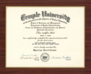 Special Certificate